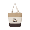 Cafe Gray Striped Weekender Tote