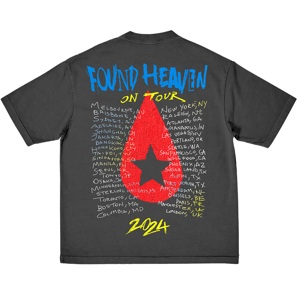 Washed Black FH On Tour 2024 Dateback Tee Back