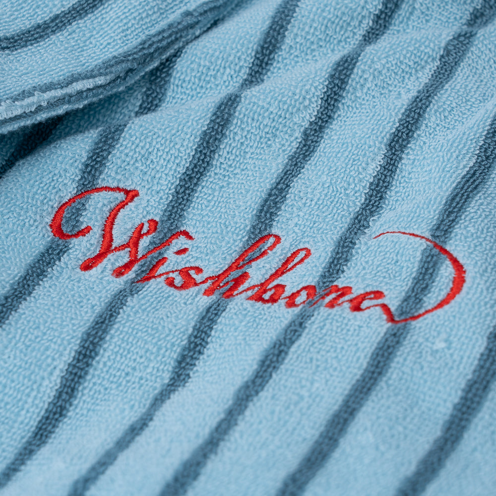 Wishbone Blue Striped Robe Chest Details