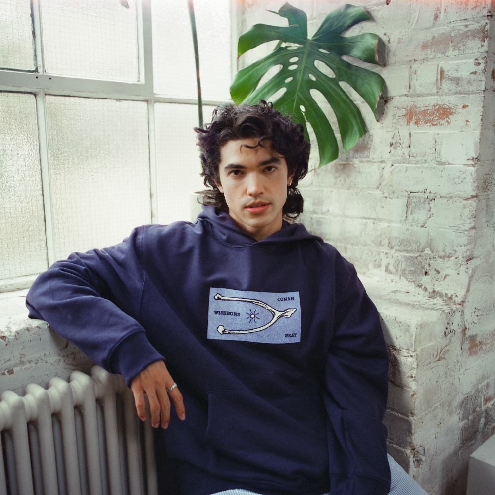 Conan Gray Wishbone Navy Hoodie